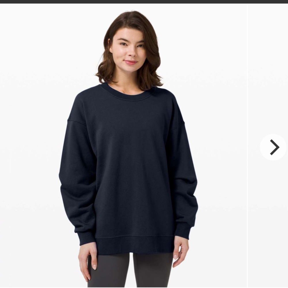 Lululemon- Perfectly Oversized Crewneck Spellout- Sz 10- Navy/Almost Black.